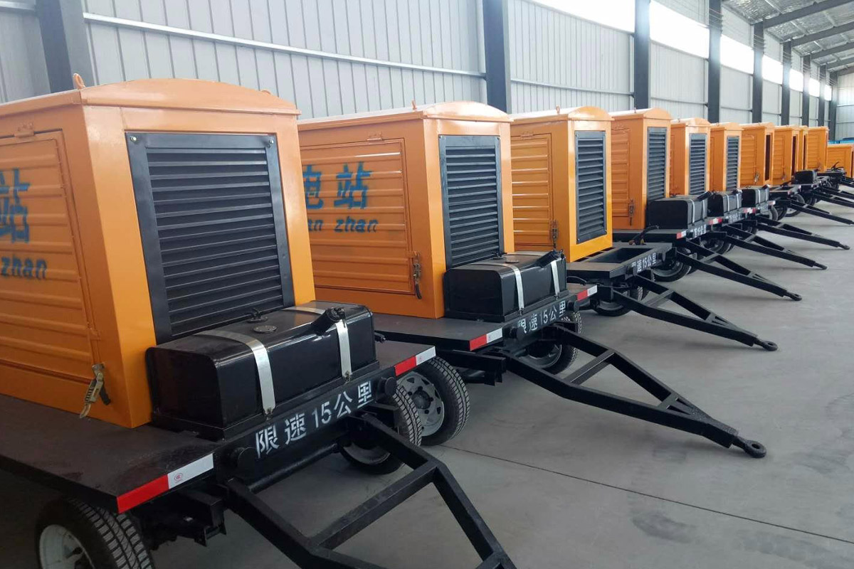 永胜发电机租赁施工现场